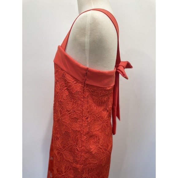 NWT Banana Republic Limited Edition Lace Shift Dress Bow Back Orange Lined Sz 2 - Picture 5 of 8